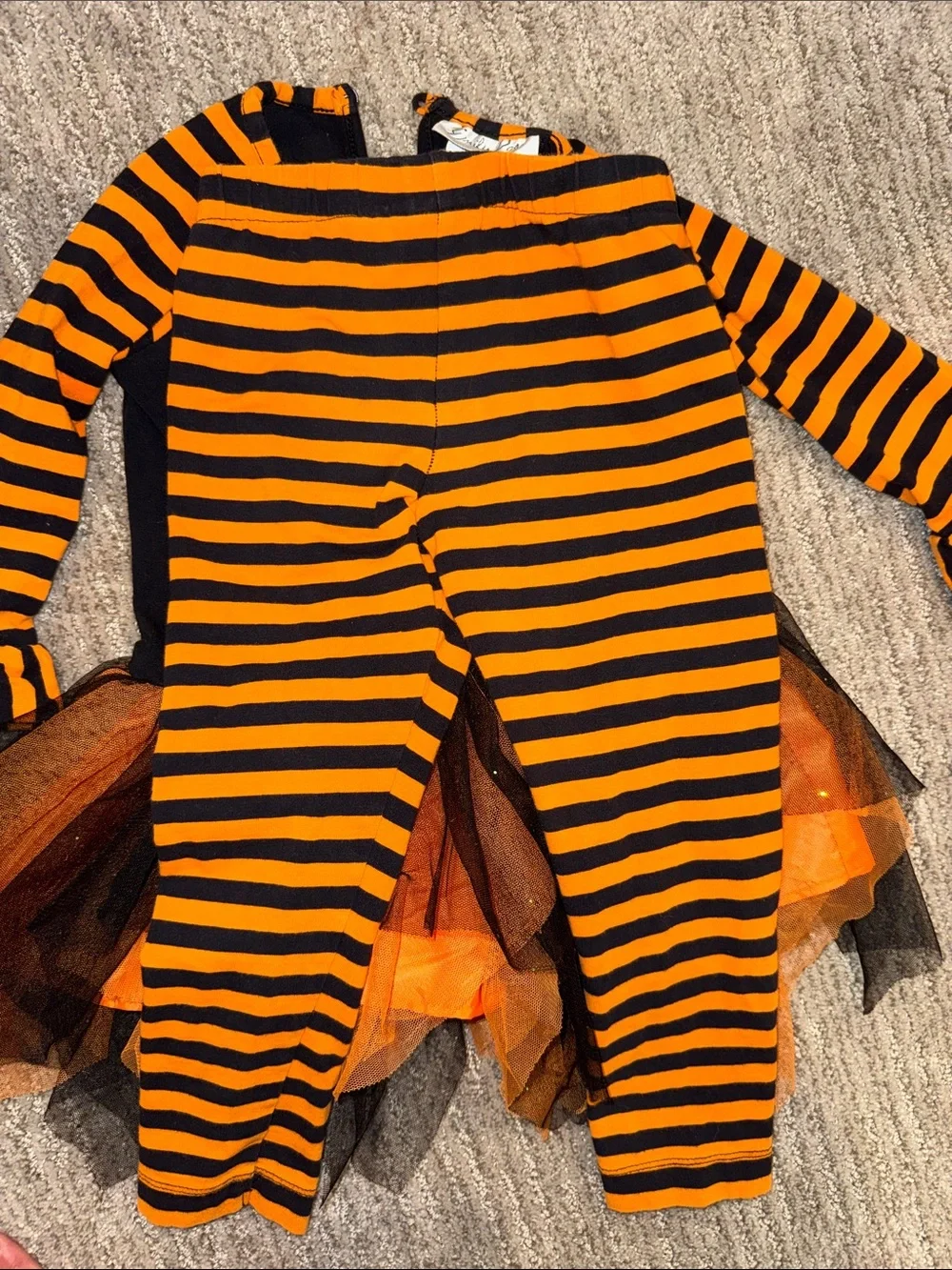 Emily Rose Black, Orange & Green Cat Pumpkin Tutu Halloween Outfit 3T